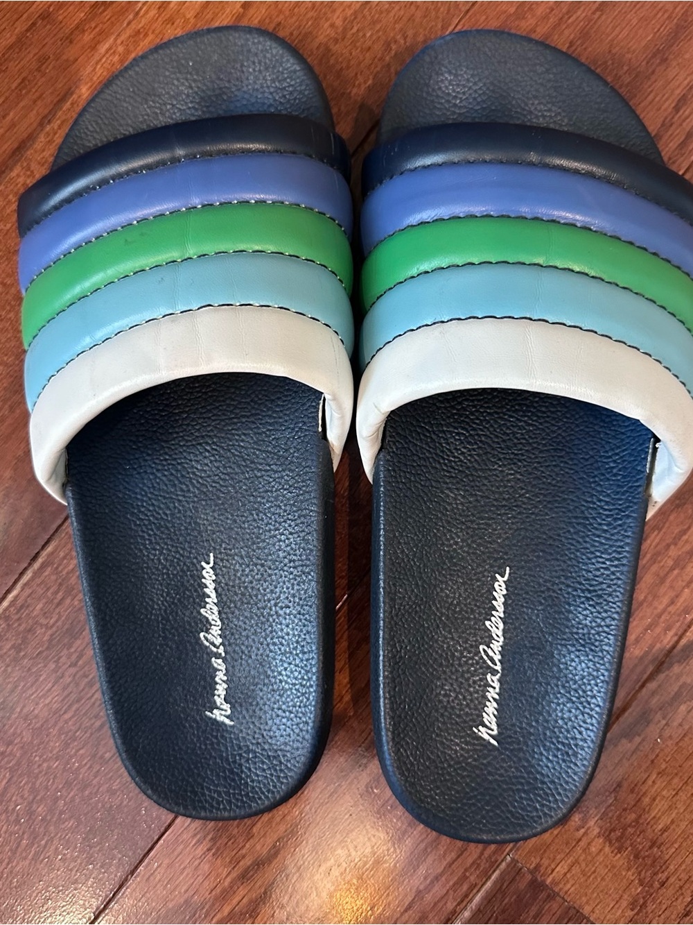 Hanna Andersson Striped Sandals in Navy Multi - Size 2Y/3Y